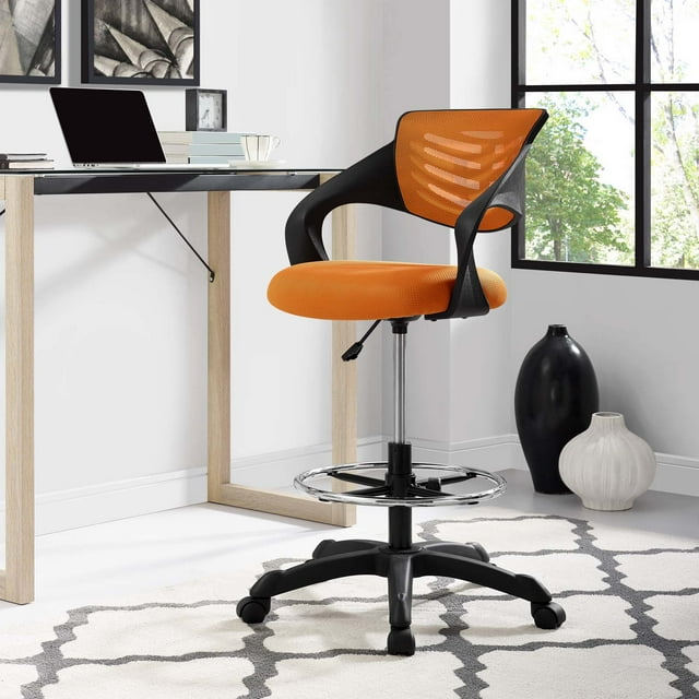 Modway Chaise Thrive Haute de Bureau pour Bureaux Debout Réglables, Orange