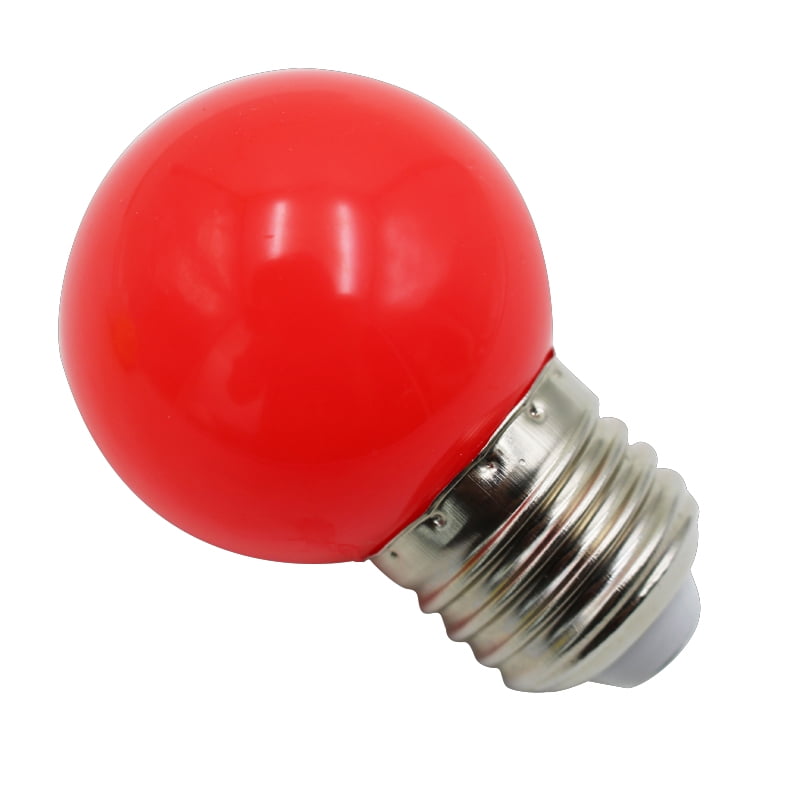 af hebben kroon output E27 Led Bulbs - E27 1w Pe Frosted Led Globe Colorful  White/Red/Green/Blue/Ylellow Lamp 220v -1PCs(red ) - Walmart.com