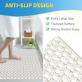 thumbnail image 4 of OTHWAY Large Shower Mat, 47x32 TPE Anti Slip Shower Mat, Heavy Bath Mats for Shower with Drain Holes Suction Cups, Shower Stall Mat for Bathroom, No Odor Shower Grip Mat for Elderly (White), 4 of 8