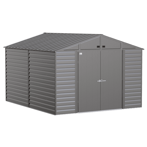 "Arrow Select Steel Storage Shed, 10 x 12 ft, Charcoal" - Walmart.com ...