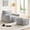 Light Gray, variant on ZAFLY Oversized Bean Bag Chair for Adults, Faux Fur Large Comfy Chair with Footstool, Big Lazy Floor Sofa for Gaming - Dark Gray