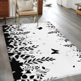 thumbnail image 2 of Area Rug for Living Room, Black Spring Botanical Non-Slip Indoor Large Carpet for Bedroom/Dining Room, Weeping Eucalyptus Butterfly Washable Low-Profile Rectangle Floor Mat Runner Rugs - 3 x 5 Ft, 2 of 8