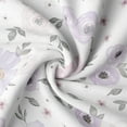 thumbnail image 5 of Sweet Jojo Designs Watercolor Floral Purple Pink Grey Queen Duvet Cover Bedding Set 3 Piece Set, 5 of 6