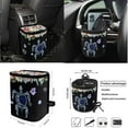 thumbnail image 4 of KUIFORTI Turtle Print 15 PCS Car Seat Cover Set Car Seat Cover Steering Wheel Cover Seat belt Cover Pad Car Cup Coasters Car Garbage Bag Air Vent Storage Bag Rear View Mirror Cover Keychain, 4 of 6