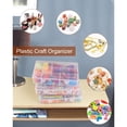 thumbnail image 3 of Ksopiavobs Tackle Box Organizer Plastic Organizer 1 Pack Bead Container Plastic Organizer Box with Dividers Plastic Jewelry Box Large 15 Grid Craft Organizer, 3 of 6