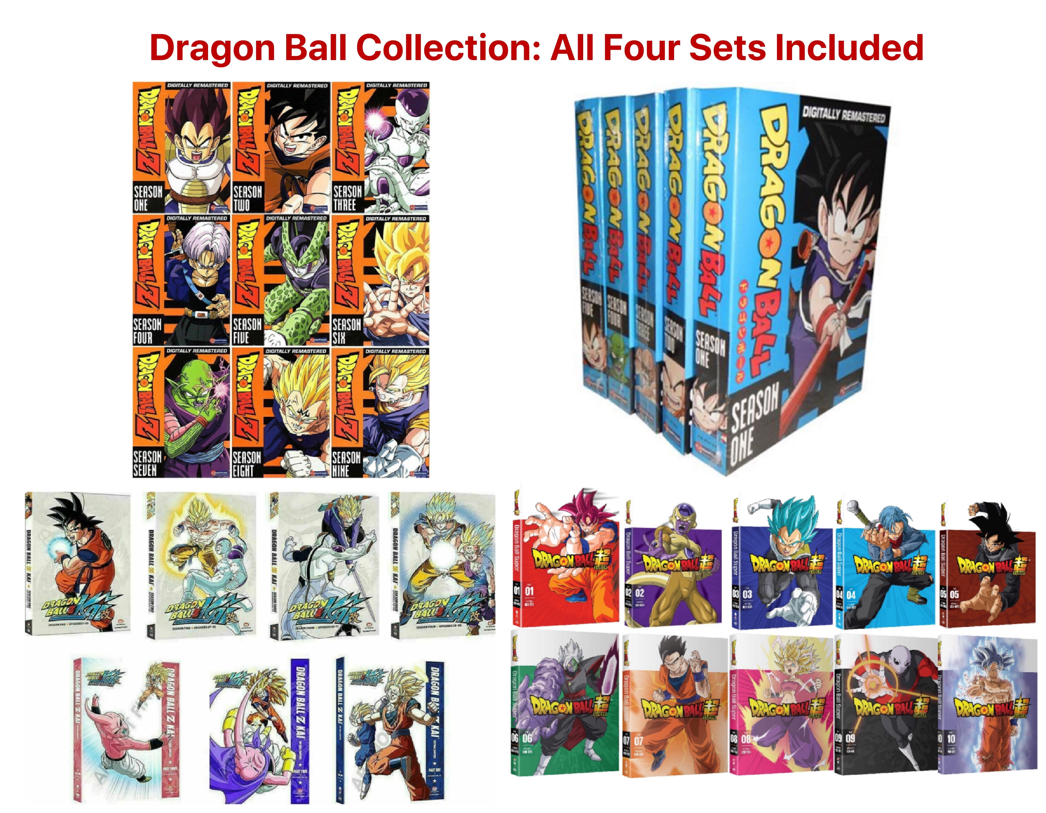 DVD Complete Tv Series Dragon Ball Collection Complete Dragon Ball, Z,GT &  Super