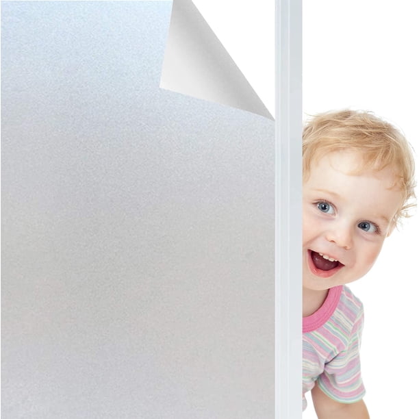 Película para Ventanas Anti-Peek Película para Ventanas Electrostática Opaca para Privacidad Ventana de Vidrio Oficina Hogar Baño Dormitorio Cocina (60 x 100 cm, Blanco Esmerilado) x2