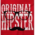 thumbnail image 2 of Retro Original Hipster Mustache Men's Big & Tall Graphic Hoodie Brisco Brands 4X, 2 of 4