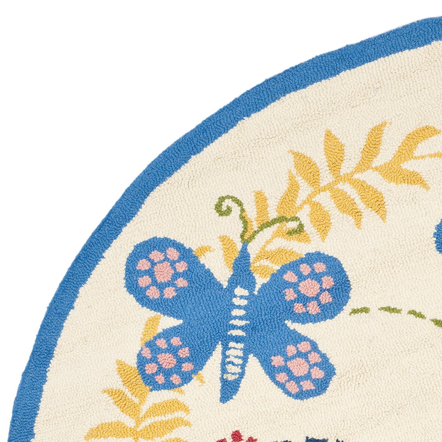 SAFAVIEH Kids Collection SFK390A Handmade Ivory/Blue Rug