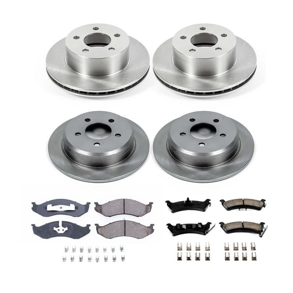 Ultimate Brakes Front and Rear Semi-Metallic Brake Pad and Rotor Kit with Hardware WM81182
