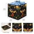 thumbnail image 3 of Fireflies Foldable Storage Basket with Handle, 10.8"x10.5"x10.6", Large Capacity Organizer Bin - Toy Box, 3 of 6
