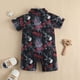 thumbnail image 2 of Gibobby Monos Holgados Ropa de mono con estampado de letras de manga corta para niños y niñas(Negro， 9-12 Meses), 2 of 5