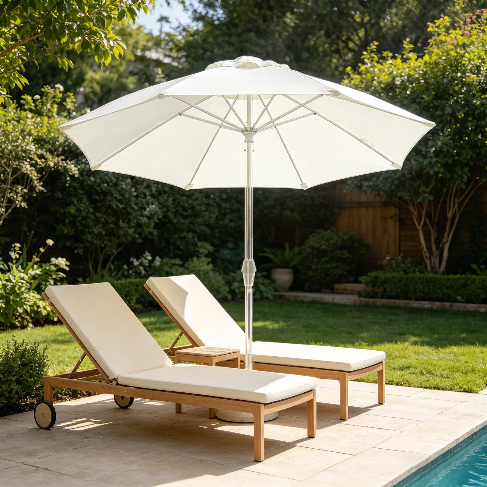 YiJuHui 9.84ft Patio Umbrella Replacement, Banana Umbrella Cover Waterproof UV Protection, Outdoor Sun Shade Fabric for Pool Backyard Garden, Weather Resistant Patio Canopy Top