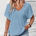 thumbnail image 2 of NJGRAE Womens Tops Summer Plus Size Tunic T-Shirts Women Short Sleeve Shirt Tunic V Neck T Shirt Summer Casual Lightweight Mesh Top Short Sleeve Graphic Tees Women Xl, 2 of 5