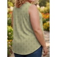 thumbnail image 2 of Cuteduck Women Tank Tops Plus Size Summer Floral Print Sleeveless Blouse Crew Neck Casual Basic Loose Fit Tank Tops Beach Vacation 1X-5X, 2 of 8