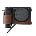 thumbnail image 3 of GadgetCom Camera Half Case Compatible with Sony Alpha 6400 A6400 , Anti-Slip PU Leather Shell Protective Cover, 3 of 7