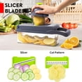 thumbnail image 3 of 1 Juego De Picadora De Cebolla Vegetal, Cocina 15 En 1 Picadora De Alimentos Cortador De 8 Cuchillas Con Contenedor (34,8*11,94 Cm), 3 of 3