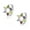 Multicolor, variant on 925 Sterling Silver Multicolor CZ Jewish Star of David Hoop Huggie Earrings