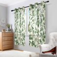 thumbnail image 2 of Yayeee Window Curtains Light Filtering 63"x42" Grommet Panel Pair Home Living Room Decor, Green Floral, 2 of 7