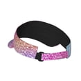 thumbnail image 3 of Easygdp Fun Rainbow Pink Stretchy Visor - Unisex Visor Hat for Men and Women, UPF 50 Sun Protection Visor, Ultra-Light, 3 of 8