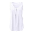 thumbnail image 7 of Odeerbi Clearance Tank Top for Women Sleeveless Cami Tops Fashion Solid Vest T-shirt Blouse Round Neck Casual White, 7 of 7