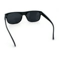 thumbnail image 7 of Mens Kush Narrow Rectangle Horn Rim All Black Street Gangster Sunglasses Shiny Black, 7 of 7