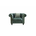 thumbnail image 3 of ACME Aurelia Tuxedo Linen Fabric Tufted Sofa with Nailhead Trim in Brown, 3 of 12