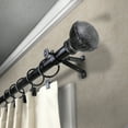 thumbnail image 3 of 13/16" Dia Adjustable 66-120" Bria Curtain Rod in Black, 3 of 3