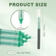 thumbnail image 2 of Uxcell 12Pcs Colored Gel Ink Pens, 0.5mm Extra Fine Point Smooth Writing Quick Drying Liquid Ink Rollerball Pens, Green, 2 of 6