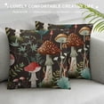 thumbnail image 3 of PHYHOO Boho Mushroom Pillow Covers, Black Mushrooms Outdoor Decorative Throw Pillow Covers Vintage Farmhouse Pillowcase Linen Mushroom Decor for Couch Home Sofa, 3 of 5