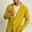 Yellow, variant on Mens Cardigan Sweater Knit Blazer Suit Jacket Casual Two Button Lightweight Sport Coat with Multi Pockets