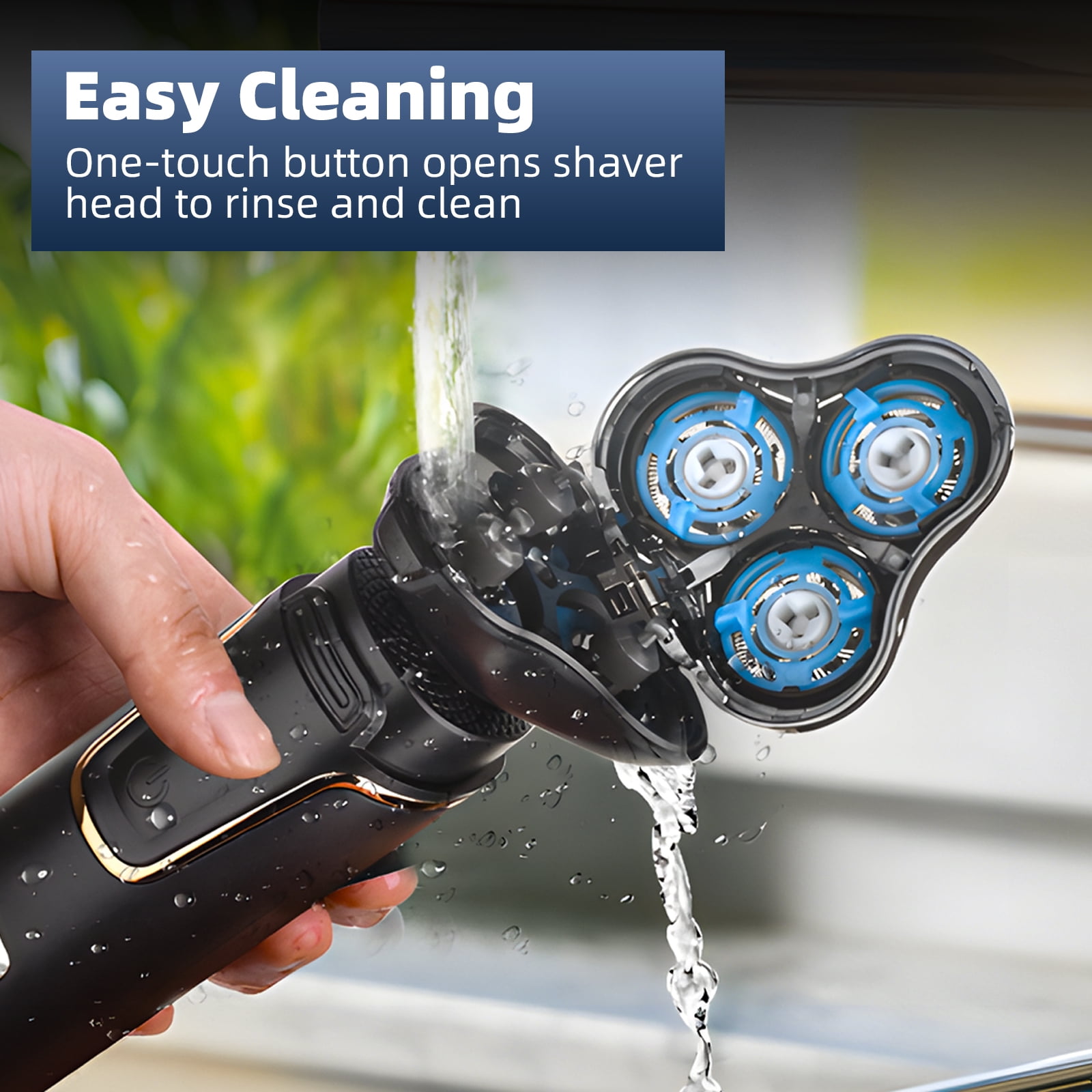 3 IN 1 Electric Razor for Men: Rechargeable Electric Shavers with Nose Trimmer Sideburns Trimmer,Waterproof Wet/Dry Grooming Kit
