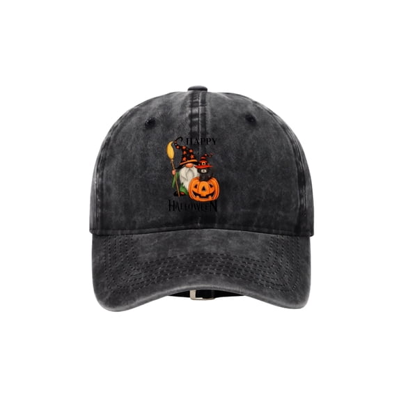 Stylish Comfortable Halloween Baseball Cap for Large Head – Adjustable Dad Hat, Curved Brim Casual Cap for Men Women, Perfect for Party and Daily Use Black