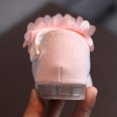 thumbnail image 7 of LNMQLPDBS Little Girl Shoes Solid Color Tulle Floral Decoration Shoes Low Heel Flower Gir Wedding Party Dress Shoes Comfort Princess Shoes for Kids Toddler Girls Sandals Pink 2.5 Years, 7 of 7