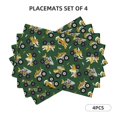 thumbnail image 2 of Placemats Set Of 4 / 6, Cartoon Car Placemats For Dining Table Indoor/Outdoors Heat Resistant Washable Placemats 18" X 12", 2 of 8