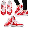thumbnail image 1 of Zapatos de marca con diseño de grafiti de arte rojo, zapatos con estampado de golf, zapatillas casuales Canvas420, zapatos cómodos con cordones para caminar., 1 of 6