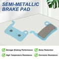 thumbnail image 4 of Disc Brake Pad 1.28" x 1.06" Semi-Metallic Bike Brake Pads with Spring and Pin for BB7 M355 M446 M640 Mountain Road Bikes, Blue, 4 of 7