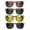 Black+Green+Yellow+Tea, variant on 4PCS Polarized Clip for Ray-Ban Meta RW4006/RW4012 Series & Gen 2 (M Size, 50-22), Color Changing Clip Set for Meta Smart Glasses UV Protection, Discoloration Clip for Meta, Silver+Blue+Yellow+Purple