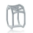 thumbnail image 2 of Daily Delight TheJewelryHut Designer Sterling Silver Double Open CZ Octangle Shaped Ring, 2 of 2