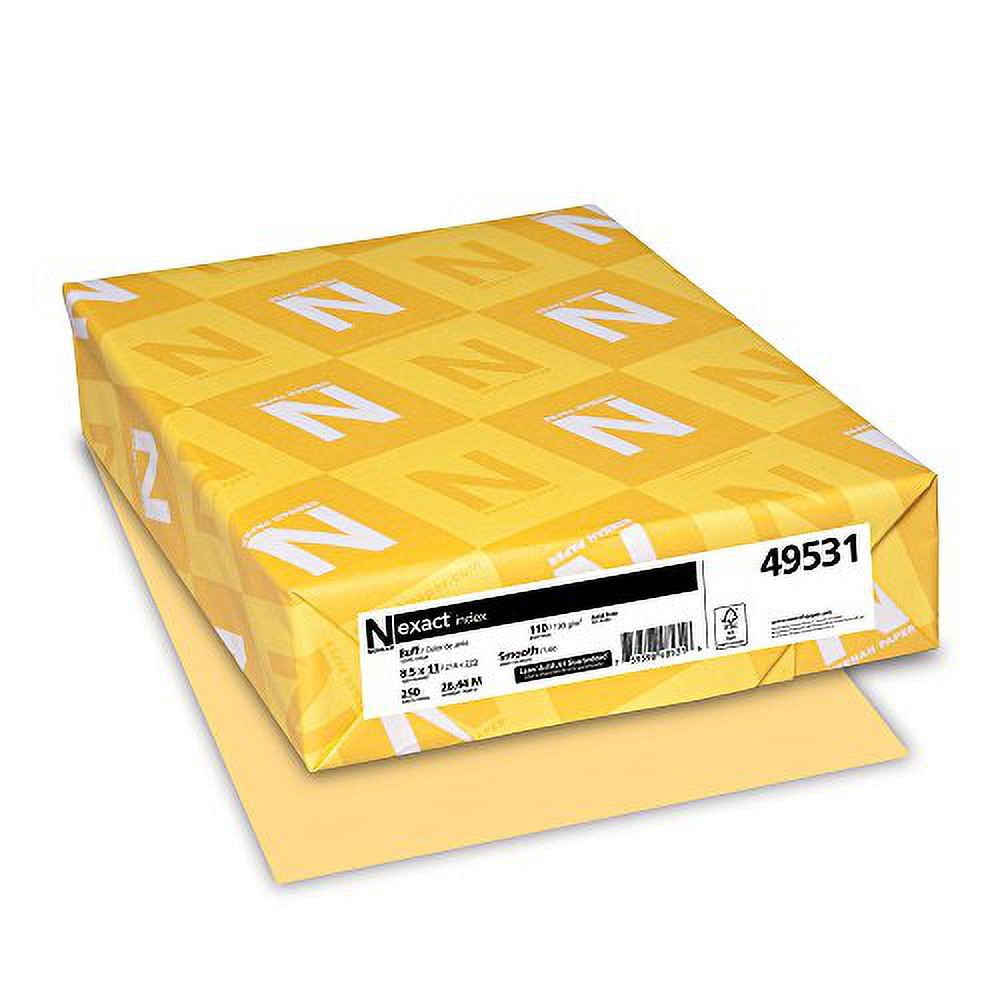 Exact Index Cardstock, 8.5" x 11", 110 lb/199 gsm, Buff, 250 Sheets (49531)