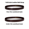 thumbnail image 6 of Catelles Brown Toothless Men's Leather Belt with Pin Buckle, Durable and Stylish, Gifted by Box for Office and Daily Use&For waist 42 in Width 1.3 in(3.3cm), 6 of 9