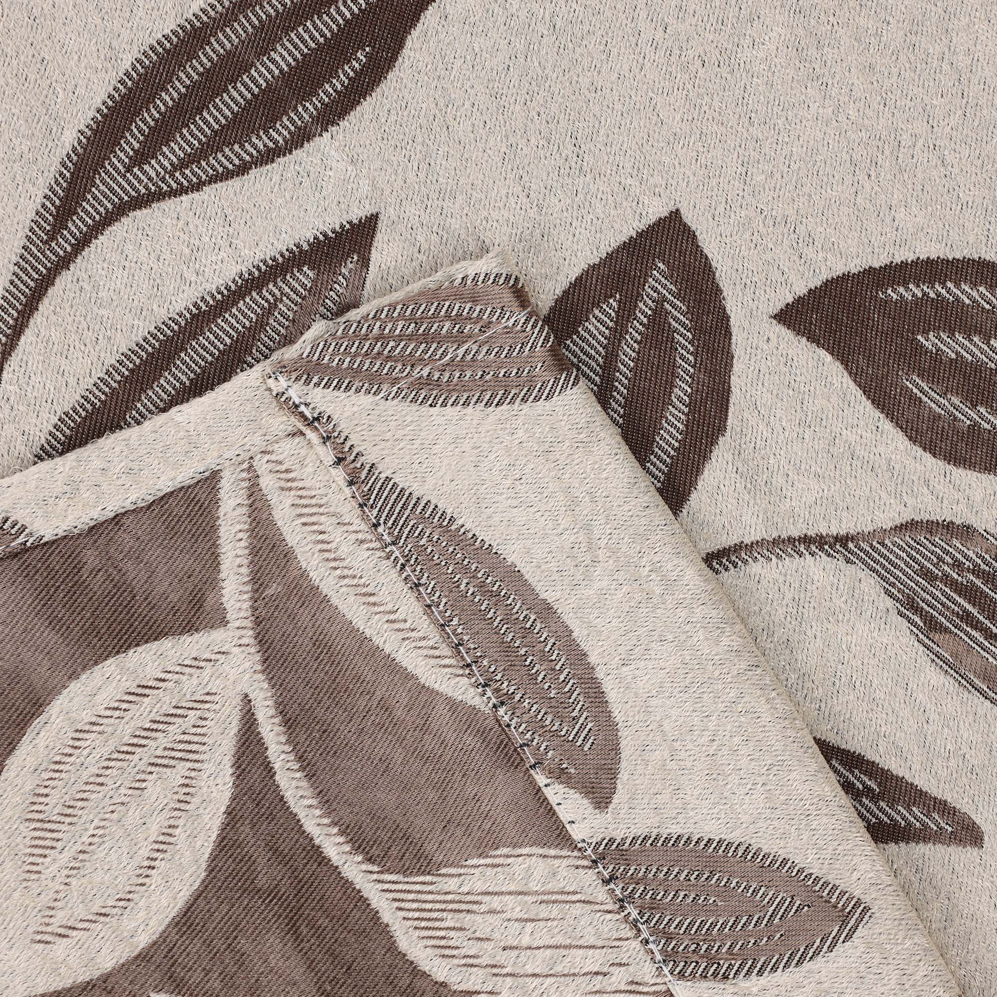 Superior Blackout Leaves Curtains Set of 2, Light Filtering Grommet Curtain Panel Set, Espresso, 52"W x 108"L