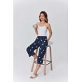 thumbnail image 3 of Ekouaer Womens Pajamas Pants Capri Pj Bottoms with Pockets Comfy Drawstring Printed Lounge Soft Sleep Pants, 3 of 5