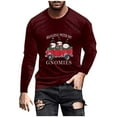 thumbnail image 2 of Hipattires Long Sleeve Shirts for Men Christmas Pullover Tops Activewear Round Neck , Casual Mens Shirts Spring/Winter, 2 of 5