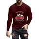 thumbnail image 2 of Blusas y camisas de manga larga y cuello redondo para hombre, informales, con estampado navideño, deportivas, de poliéster., 2 of 5