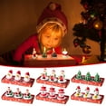 thumbnail image 2 of MORESEC XUld Home Mini Christmas Unscented Tealights Xmas Tree Santa Shaped Candles 6 Designs Christmas Decorations, 2 of 5