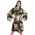thumbnail image 1 of Moomaya Printed Womens Kimono Sleeve Robes Satin Silk Getting Ready Bridal Robe Coverup, 1 of 7