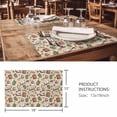 thumbnail image 3 of Placemats Set of 4, Tan Coffee Woven Placemat, Linen Place Mats for Kitchen/Dining Tables, Vintage Latte Cafe Books Leaves Flowers Theme Washable Table Mats for Party, 3 of 8