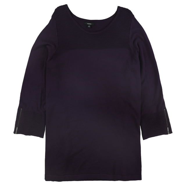 Alfani Pull Tunique Côtelé pour Femmes Violet S