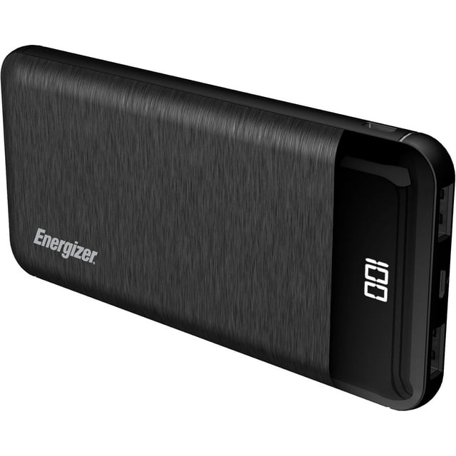 Power Bank Energizer 10000mAh Carga Rápida, Dual USB, Aprobado TSA, Compatible con Android, iPhone y Tablet, Portátil y Ligero
